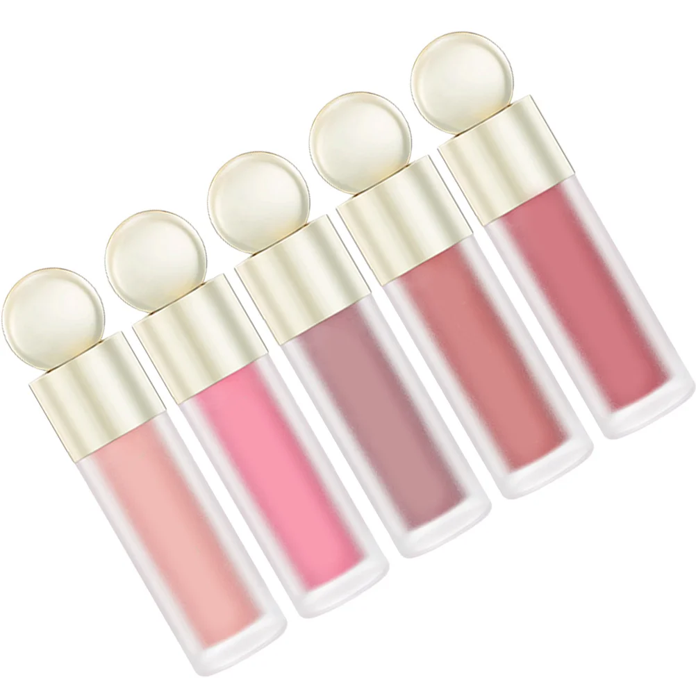 

5Pcs Durable Liquid Blush Reliable Material Bright Colors Perfect for Dating Party Wedding Daily Makeup Liquid Blush