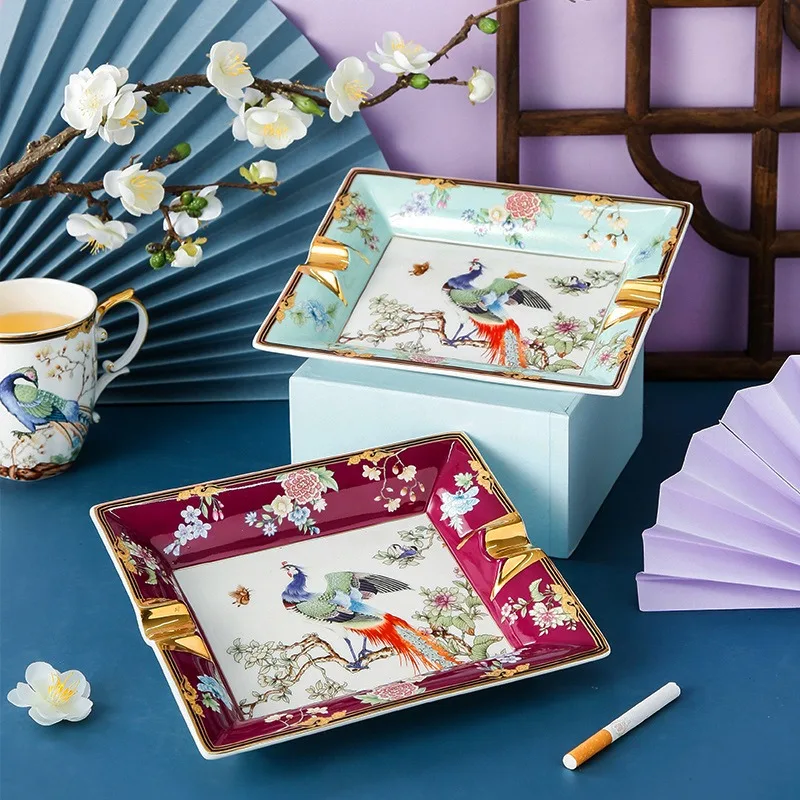 

Высококачественная костяная фарфоровая пепельница для сигар, большая пепельница для гостиной, керамическое украшение