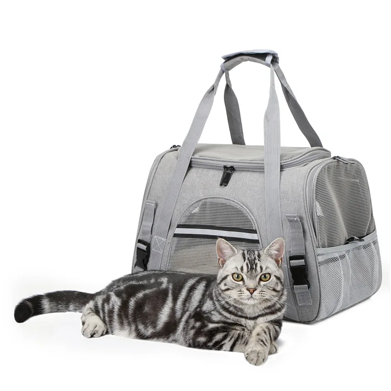 

Dog Carrier Bag Soft Side Backpack Cat Pet Carriers Dog Travel Bags Airline Approved Transport For Small Dogs Cats Outgoing