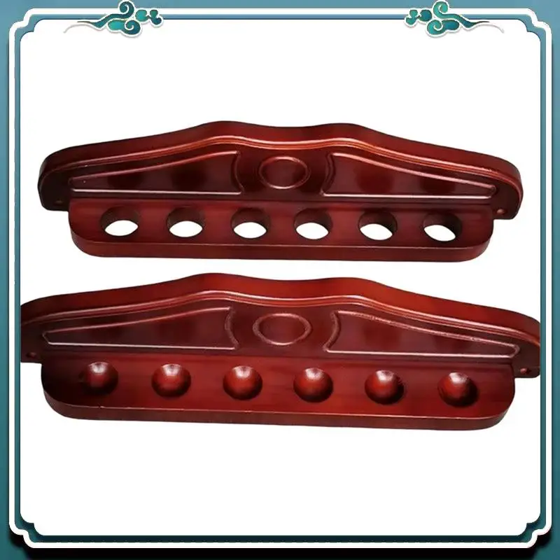 

A65G-6 Cue Wall Mounted Rack Wooden Stand Pool Stick Hold Stand-Billiards Pool Cue Rack Wooden Holds Billiard Supplies