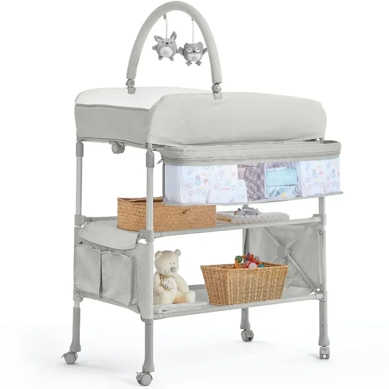 

superior quality Manufacturer hot selling baby bed changing pad bathtub table bag folding baby diaper changing table with ca