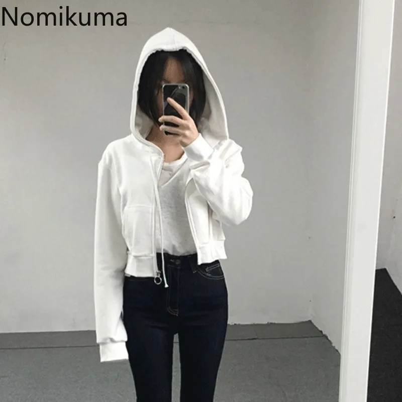 Zip Up Hoodie Women Clothing Harajuku Fashion Y2k Crop Tops 2024 Ropa Mujer Streetwear Hooded Casual Sweatshirts Korean Jackets