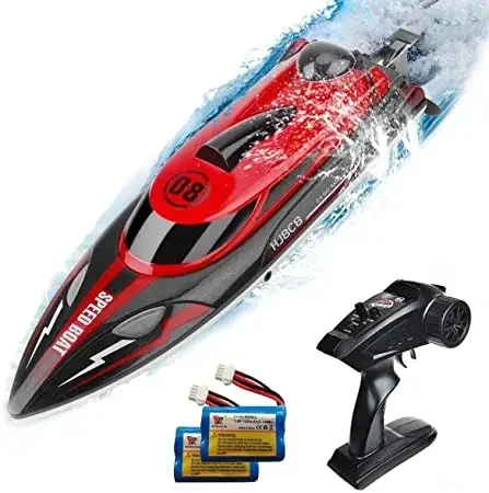 Barco RC HJ808, 2,4 Ghz, 25 km/h, barco de carreras con Control remoto de alta velocidad, barco de velocidad del agua, modelo de juguete para niños