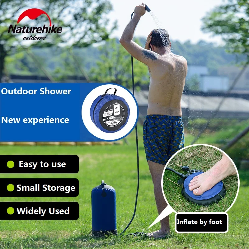 Naturehike-Outdoor Folding Shower Bag, Portable, Folding, Outdoor, Camping, Hiking