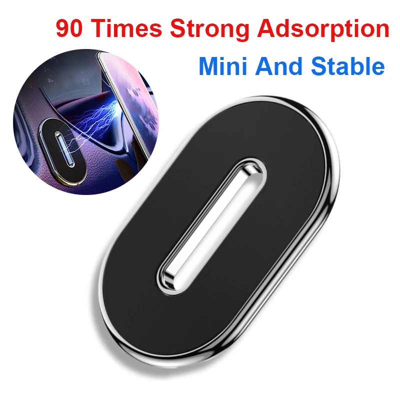 Magnetic Car Phone Holder Rotatable Strip Shape Stand For Huawei Metal Strong Magnet GPS Car Mobile Phone Mount for iPhone 13 12