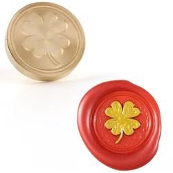 Four-Leaf Clover Wax Seal Stamp Diy Craft Supplies Scrapbooking for Decorating Party Envelopes Wine Wrapping Gifts Christmas