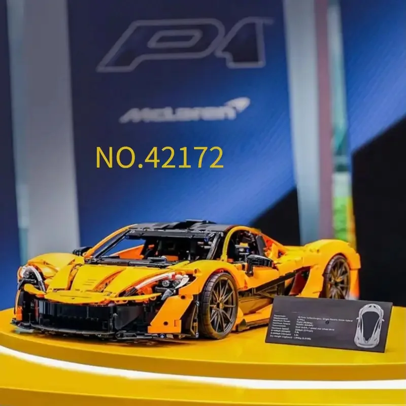 3893Pcs Technical Building Blocks Compatible 42172 McLaren P1  Assemble Puzzle Model Sports Car Toys for Boy Birthday Gifts
