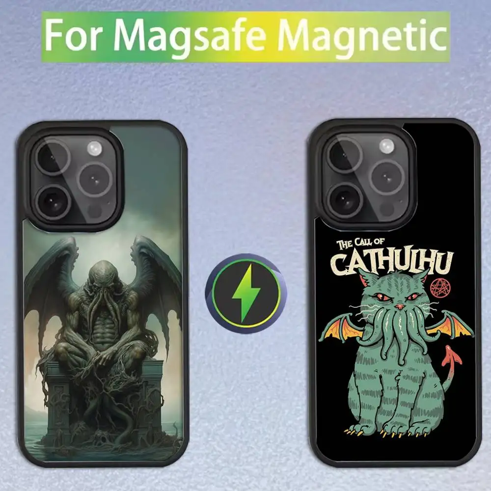 

Cthulhu Phone Case For iPhone 16,15,14,13,12,11,Pro,Max,Plus,Mini,SE Magsafe Magnetic Wireless Charging