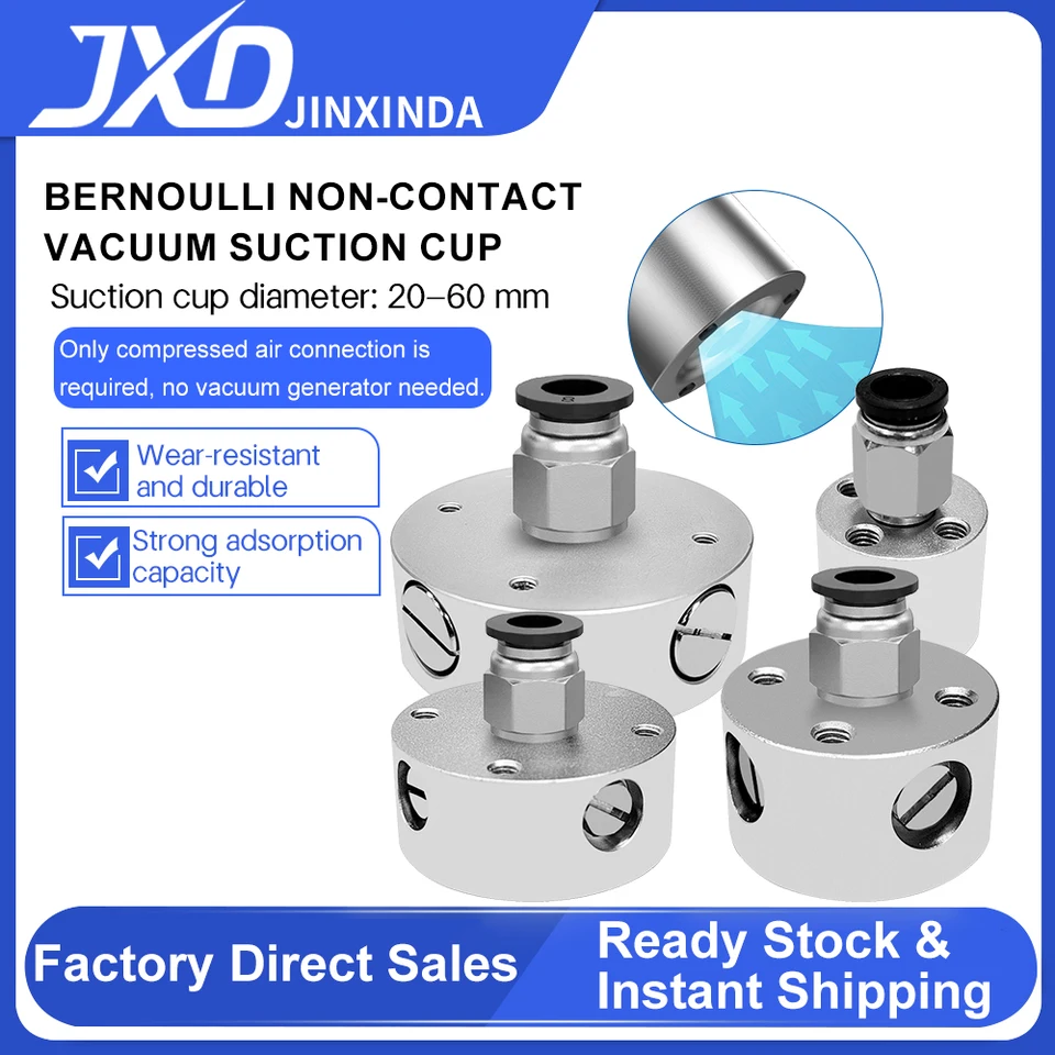 Bernoulli Non-Contact Suction Cup 20-60mm Aluminum