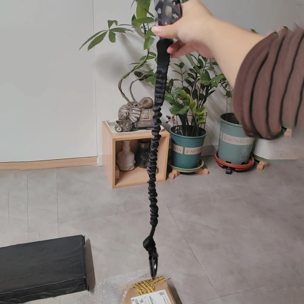 الرياضة في الهواء الطلق الحبل الثابت D مشبك للإفراج السريع والسريع CE حبل أمان مرن معتمد مشبك نهاية مزدوجة #1