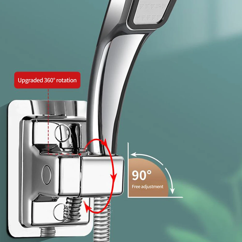 

Shower Bracket Adjustable Punch-Free Shower Bracket Wall-mounted Lotus Pod Fixed Wall Base Waterproof No Drilling Installation