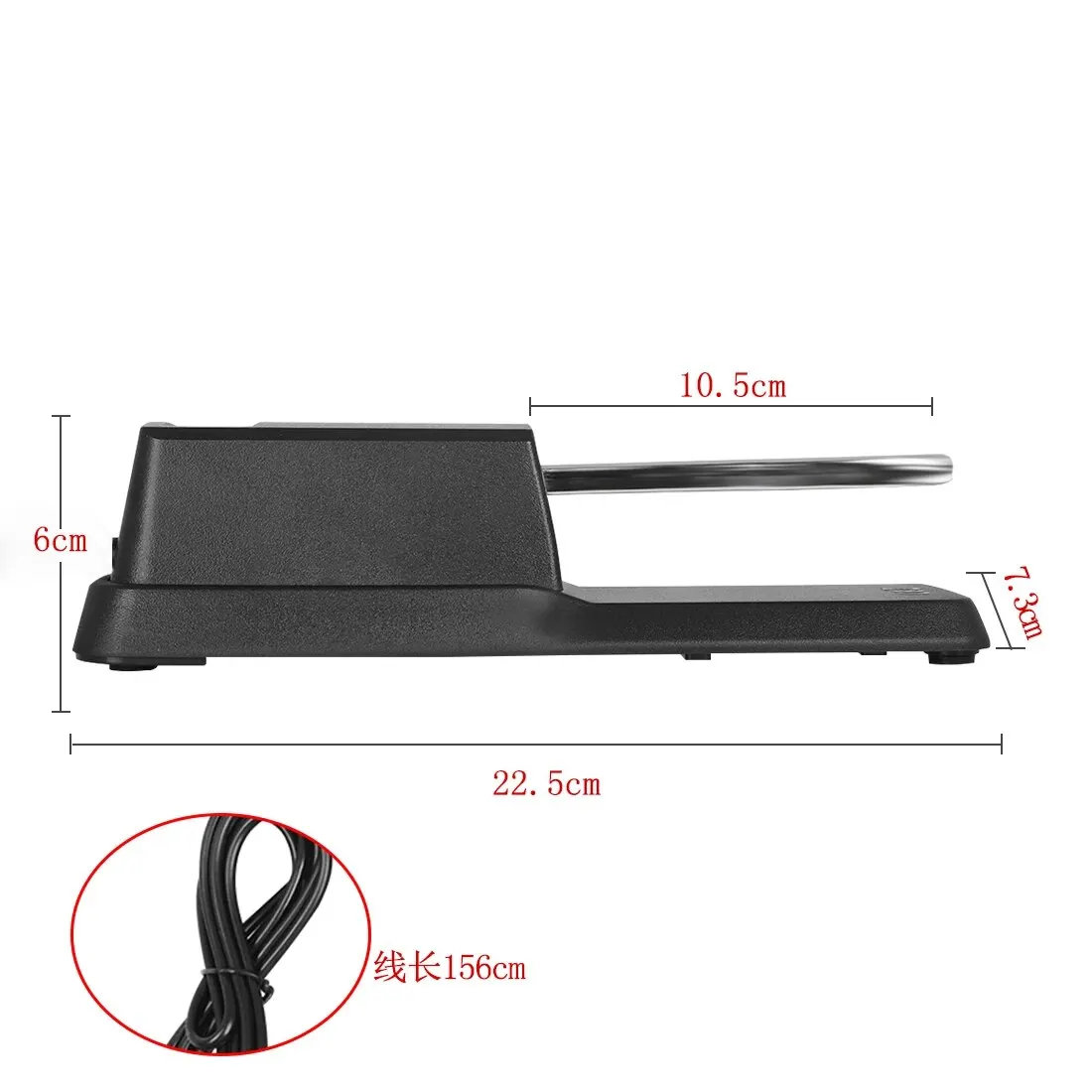 Sustain Pedal with Polarity Switch for MIDI Keyboard Synth Digital Pianos Electric Piano Drum Musical Instrument Accessories