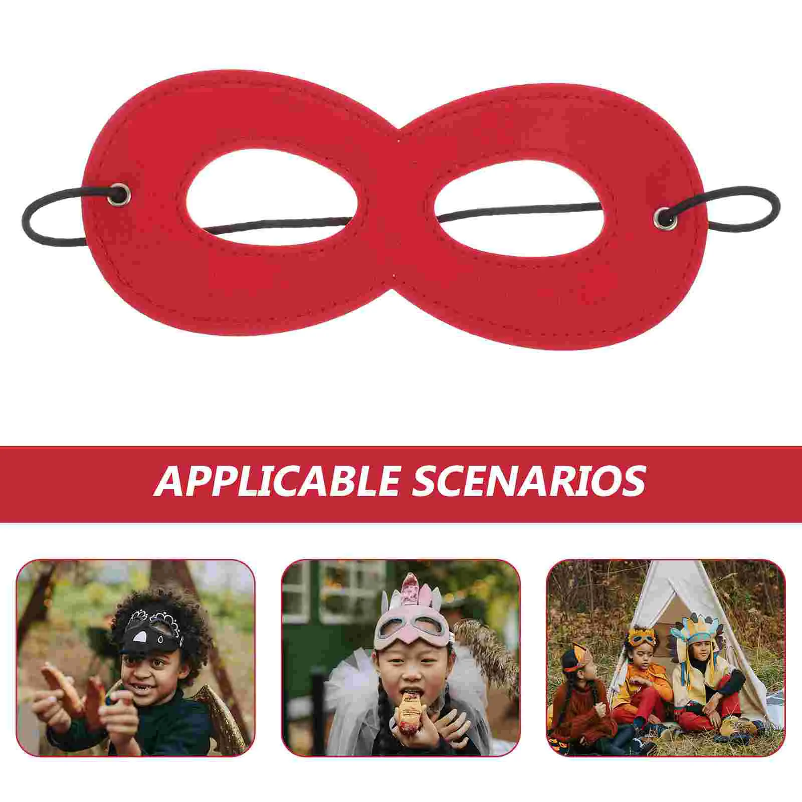 10 Pcs Kids Gifts Eyepatch Playful Superhero Props Mask Collection Unique for Dress-up Party Decorations Red Child