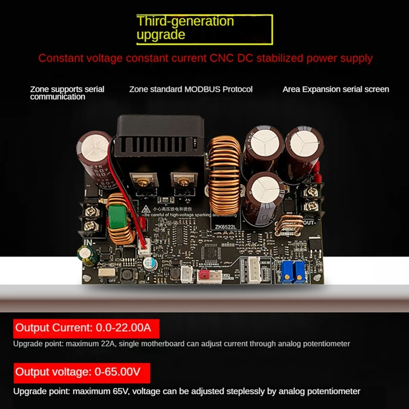 Imagem -03 - Cnc Step-down dc Power Supply Tensão Ajustável e Tensão Constante Módulo de Corrente Constante 1430w Zk6522c