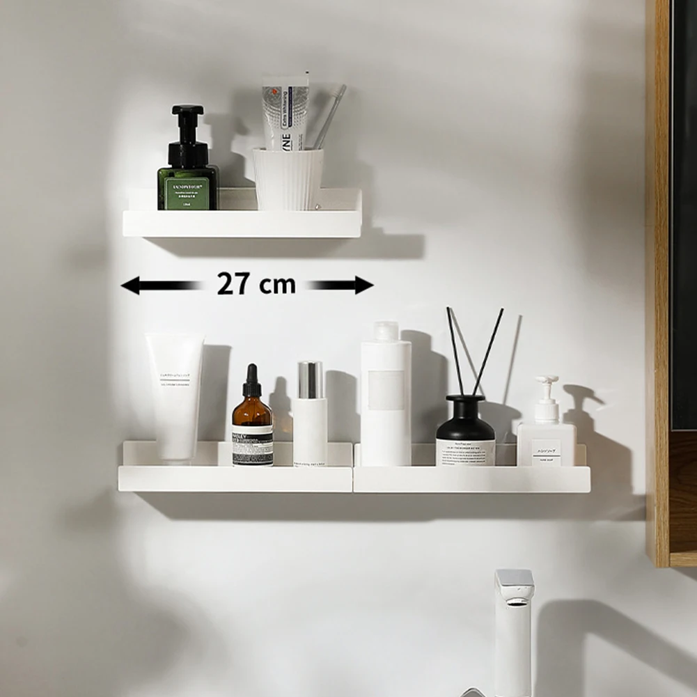 Multifunctional Bathroom Wall Shelf Toothpaste Shelves Shampoo Rack Wall-Mounted Kitchen Spice Storage Holder Home Organization