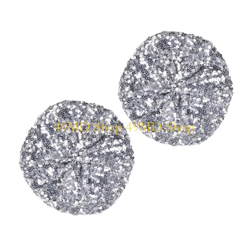 49MD Pack Of 2 Eye Catching Hat For Women And Girls Shining Decorative Headwear For Stage And Fashion Photos