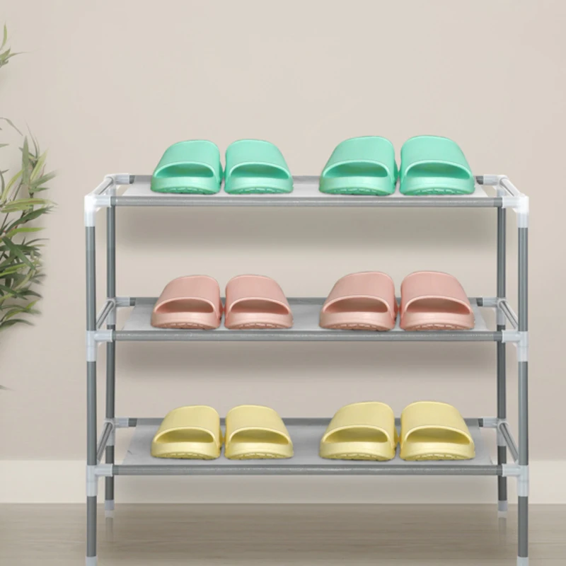

Simple Assembly 3 Tiers Non-woven Fabric Shoe Rack Gray Made of superior materials it is durable and reliable for long-term use