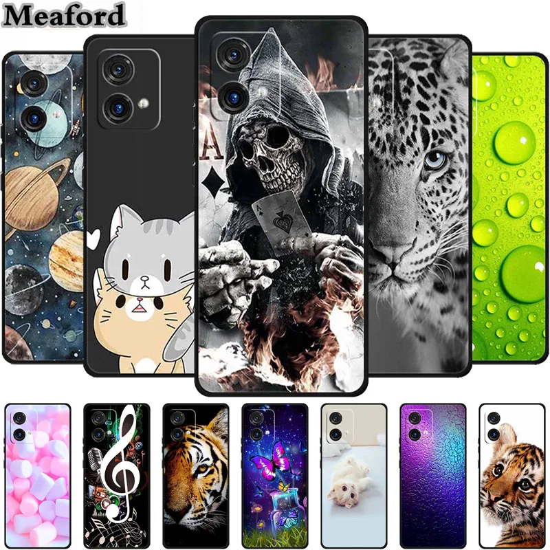 For Motorola Moto G84 G54 5G Case Fashion TPU Soft Silicone Cover Phone Cases for Moto G54 MotoG84 2023 Original New Tiger Capa