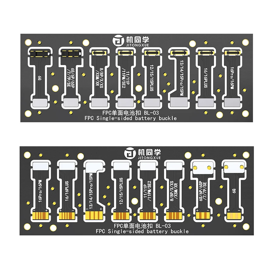JTX BL-03 電源ケーブル バッテリーFPCバックル iPhone 6G-16 Pro Max用 BL-02 両面ブートバッテリーコネクター Android携帯用