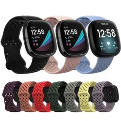 Pulseira Inteligente de Silicone Suave, Correia Multicolor para Fitbit Versa 3, 4, Sense 2, Pulseira Respirável Impermeável, Estilo Mais Recente, Moda