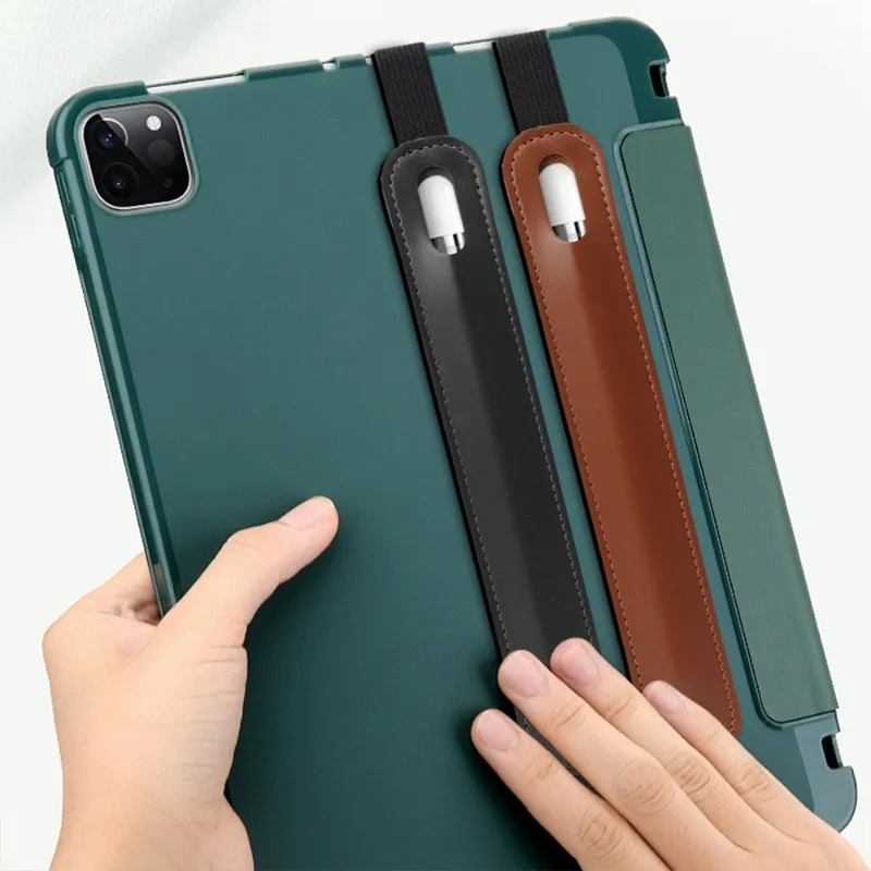 Pencil Cover Holder for Apple Pencil 3 2 1 PU Leather Pouch Case For iPad Air/Pro Stylus Pen Sleeve Accessories Elastic Band