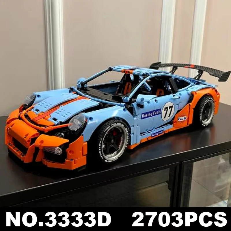 2703PCS 3333D Technical Super Sports Car Hypercar Model Buidling Blocks Bricks Educational Puzzle Toy Birthday or Christmas Gift