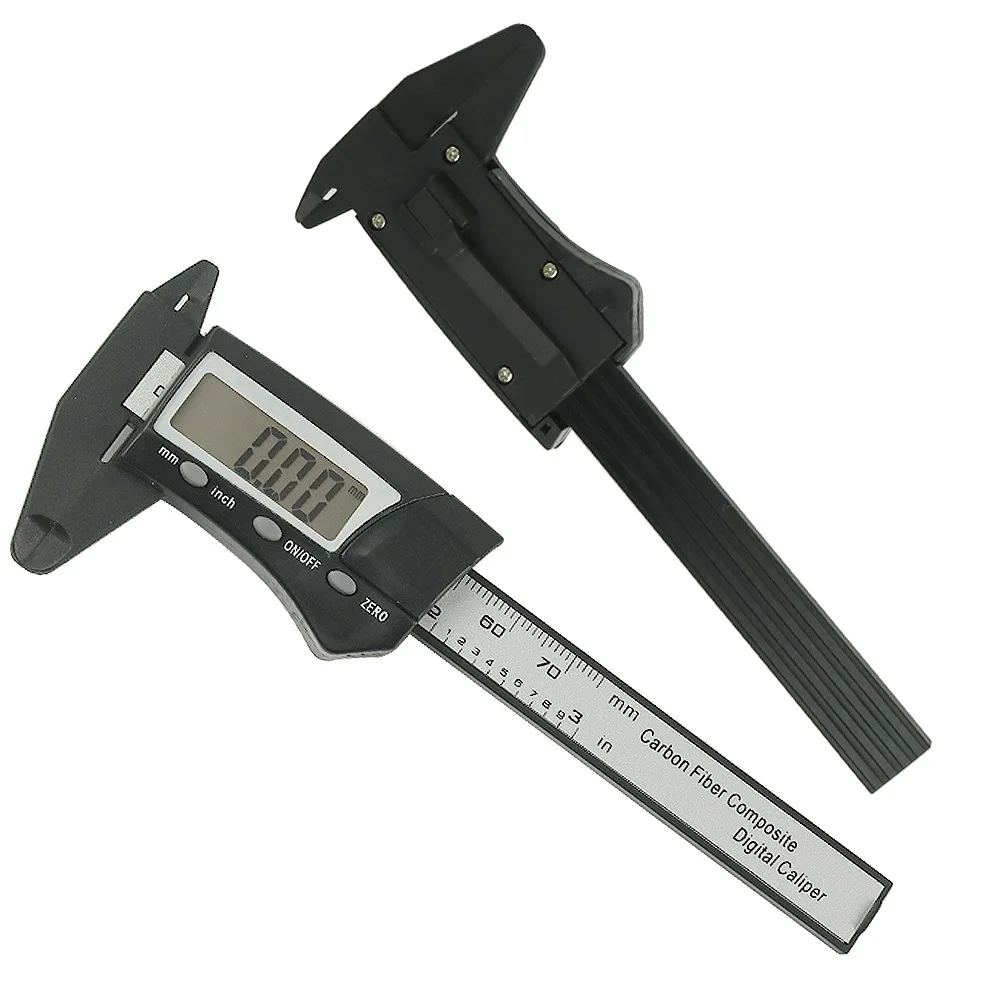 Vernier Calipers Plastic Gauge Micrometer Ruler Measuring Tools Instrument 70mm Electronic Digital Caliper Carbon Fibre