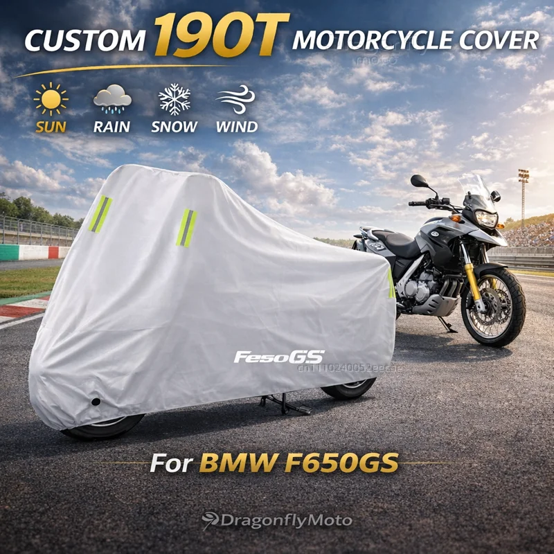 

For BMW F650GS F650 GS F 650 GS Motorcycle Cover Silver Waterproof UV Rain Dust Sun Outdoor Indoor Protector