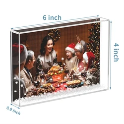 Sublimation Blank Plastic Snowflake Picture Frame Heat Transfer Liquid Picture Frame Aluminum Sheet Printing Christmas Gift