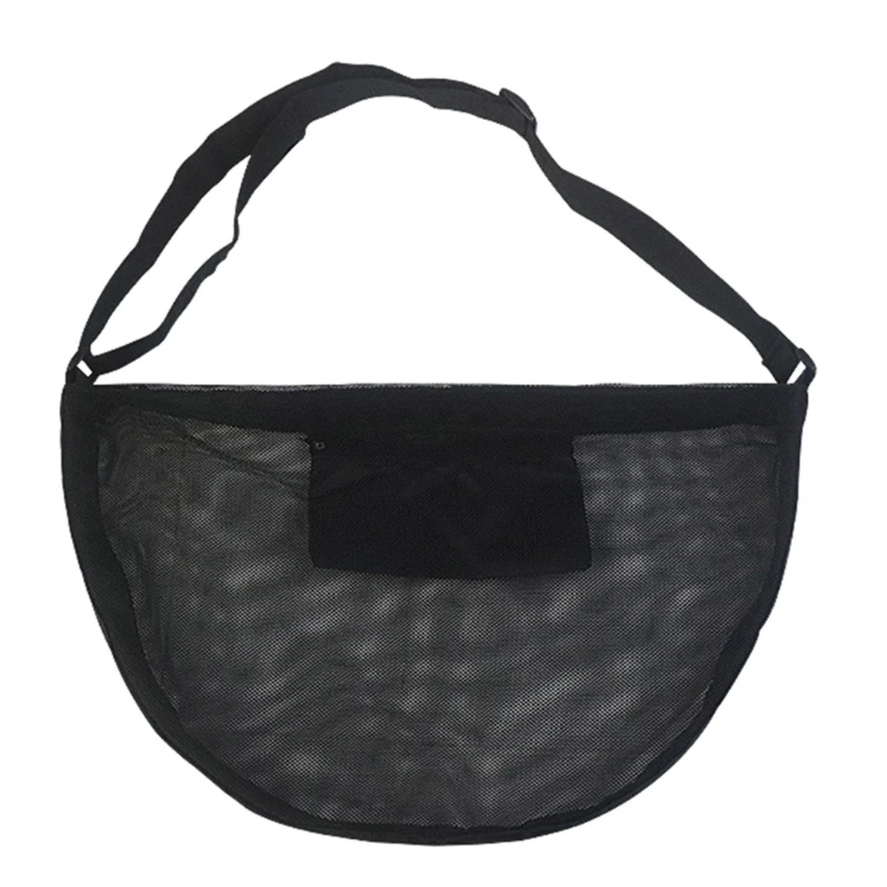 

Nylon Mesh Sports Ball Bag with Shoulder Strap Basketball Football Storage Bag