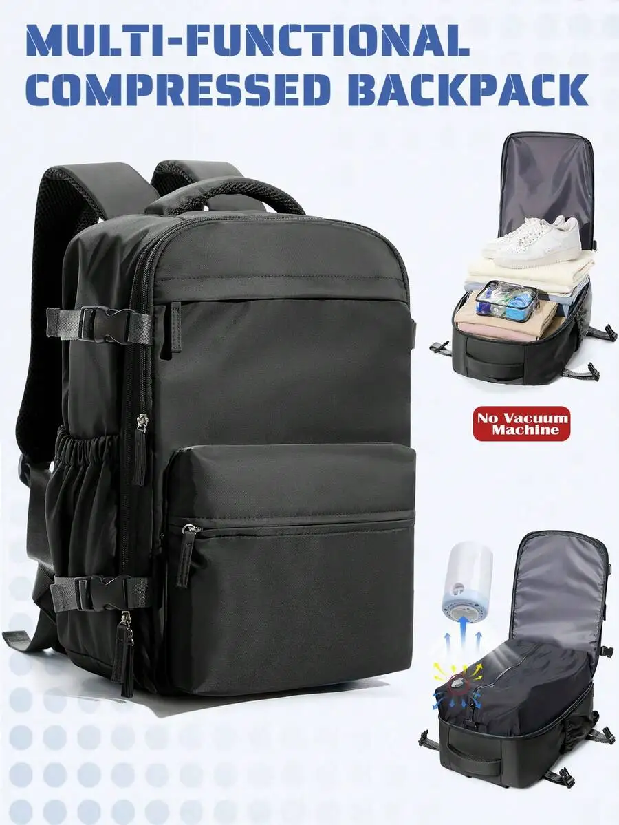 42"X15"X29" Vacuum Compression Travel Backpack, Ideal For Weekends, Camping, And Laptop Storage, Vacuum Compression System Saves Over 50% Space, Suitable For School Supplies And Study Items