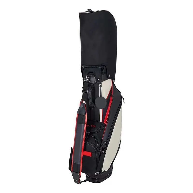 Professional Golf Stand Bags Standard Waterproof PU Travel Sport Package Large Capacitytraining Accessory Green Black Color