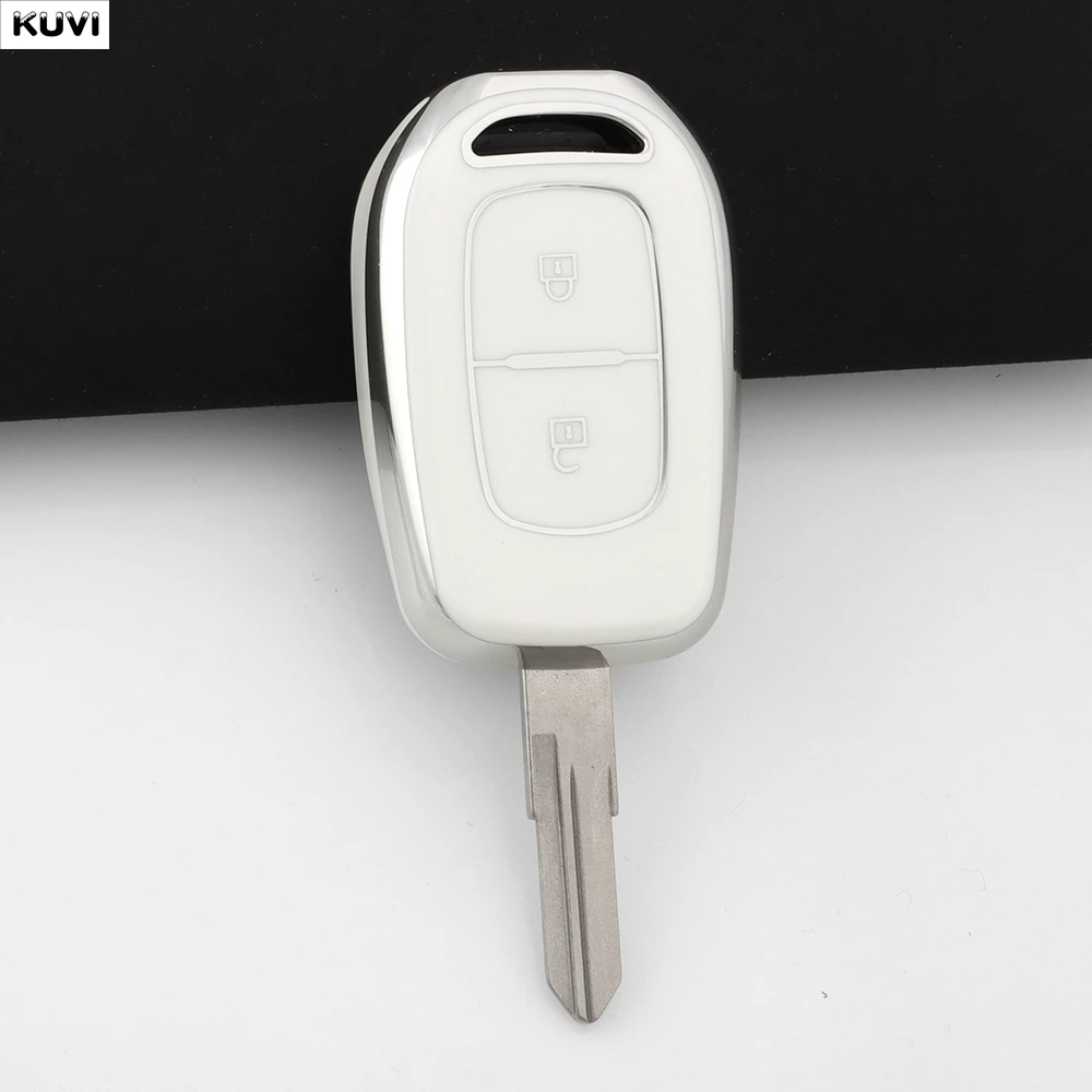 10PCS For Renault Kwid Traffic Symbol For Dacia Sandero Logan Duster TPU Car Remote Key Case Cover Auto Fob Accessories