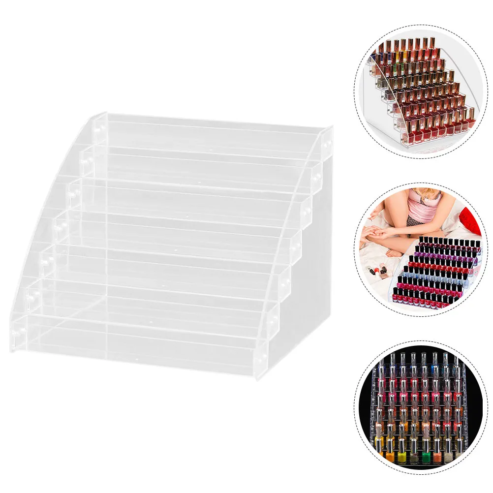 

7-Layer Acrylic Nail Polish Storage Organizer Rack Display Stand for Nail Polish Lipstick Cosmetics Organization Desktop