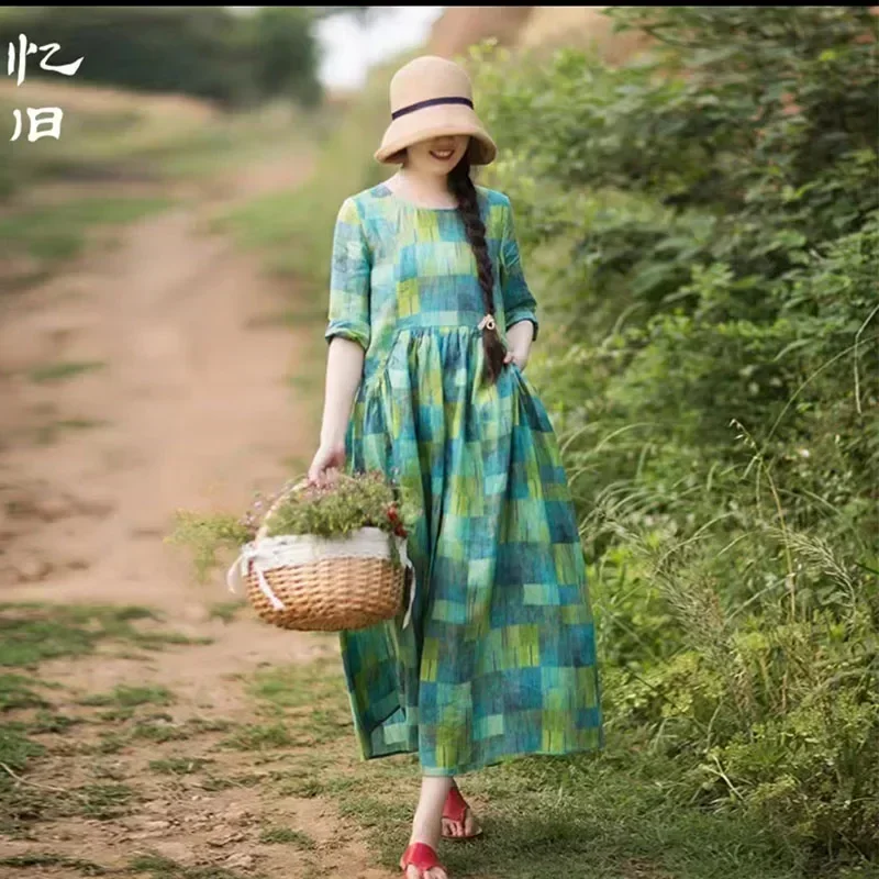 

High Quality Natural 100% Ramie Cloth Printed Fabric for Sewing Pure Summer Dresses Robe DIY Handmade Thin Meters Designer Lion