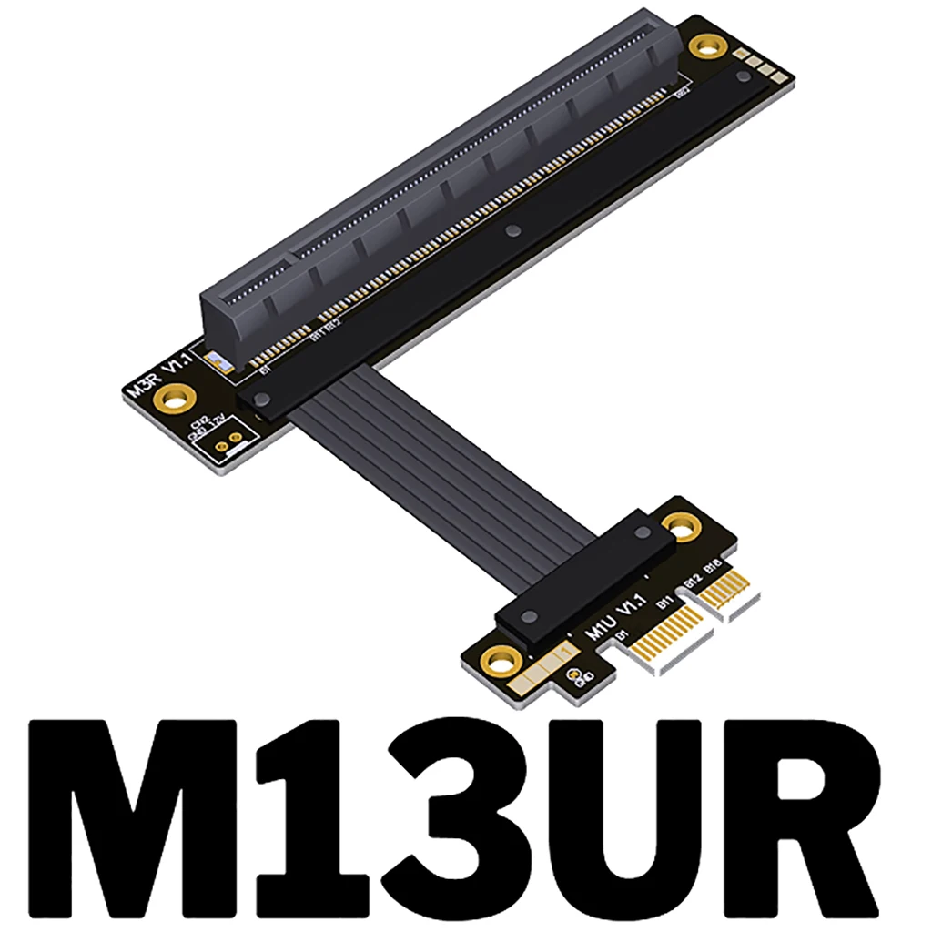 M13 /K13 Series PCI-E 4.0x16 sampai x1 kabel ekstensi GPU, kecepatan penuh PCI Express 4.0x1 Gen4 untuk RTX3090 RX6800xt kartu grafis