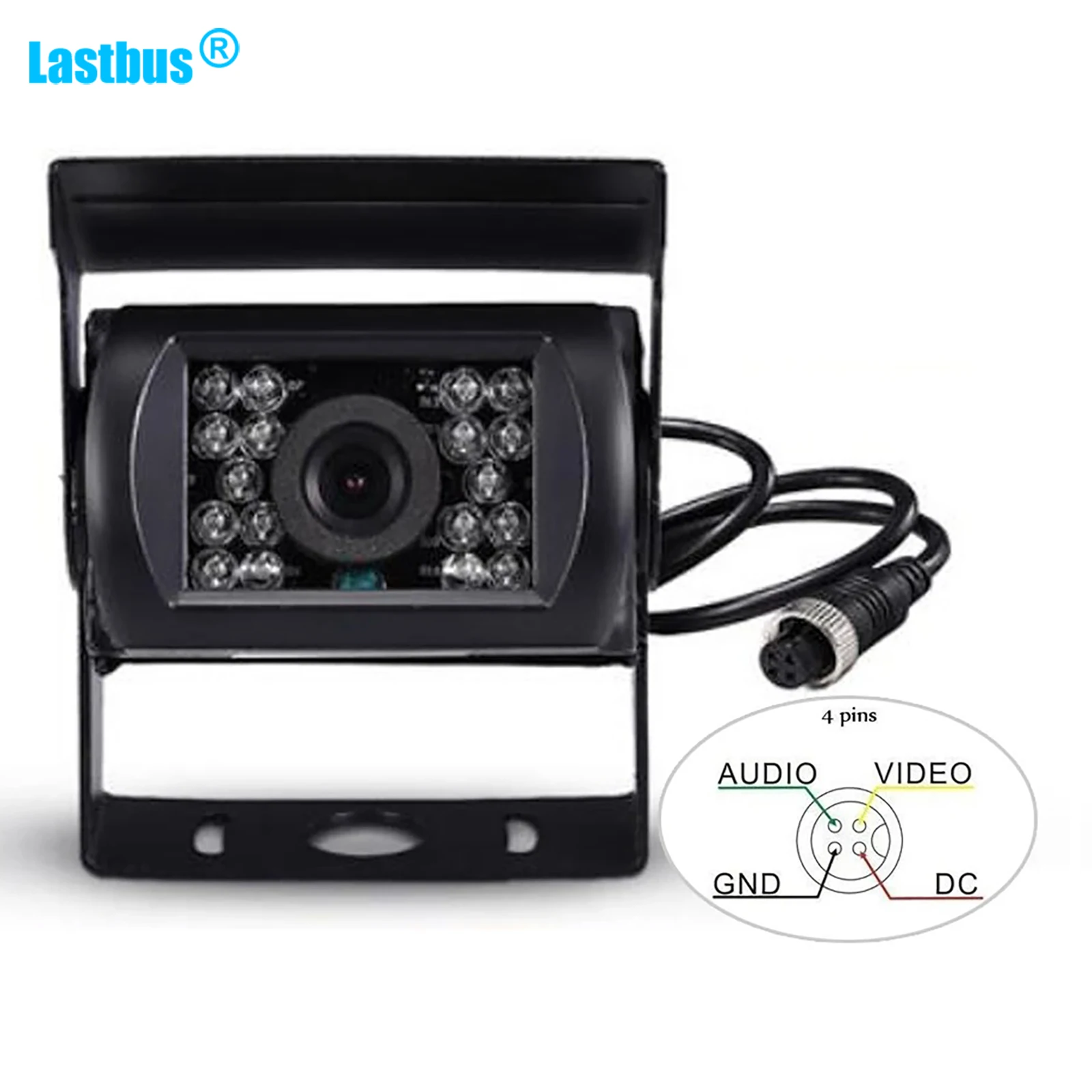 

Lastbus AHD 1080P Reversing CCD Backup Camera Heavy Duty Metal Case 18 IR With Microphone Mirror Image Waterproof For Caravan