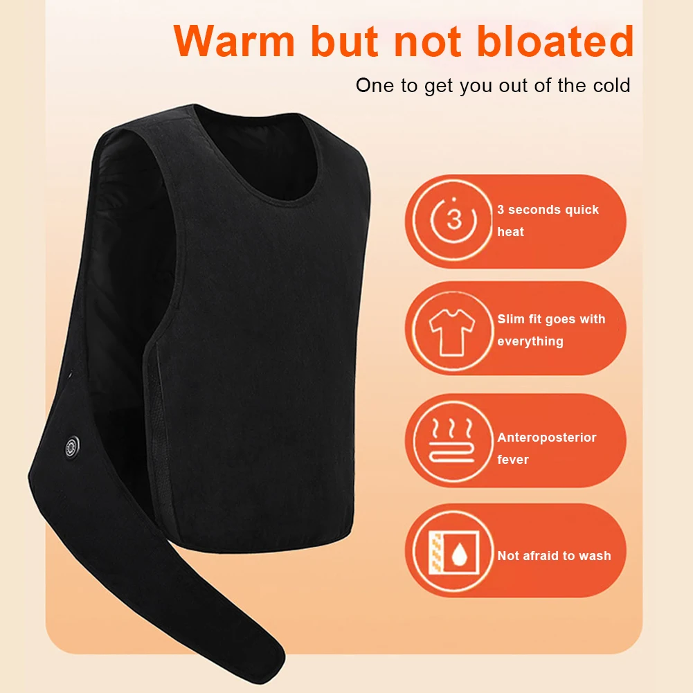 11 Areas USB Heated Vest Winter Electric Heated Jackets Heating Vest for Men and Women Outdoor Skiing Hiking Camping