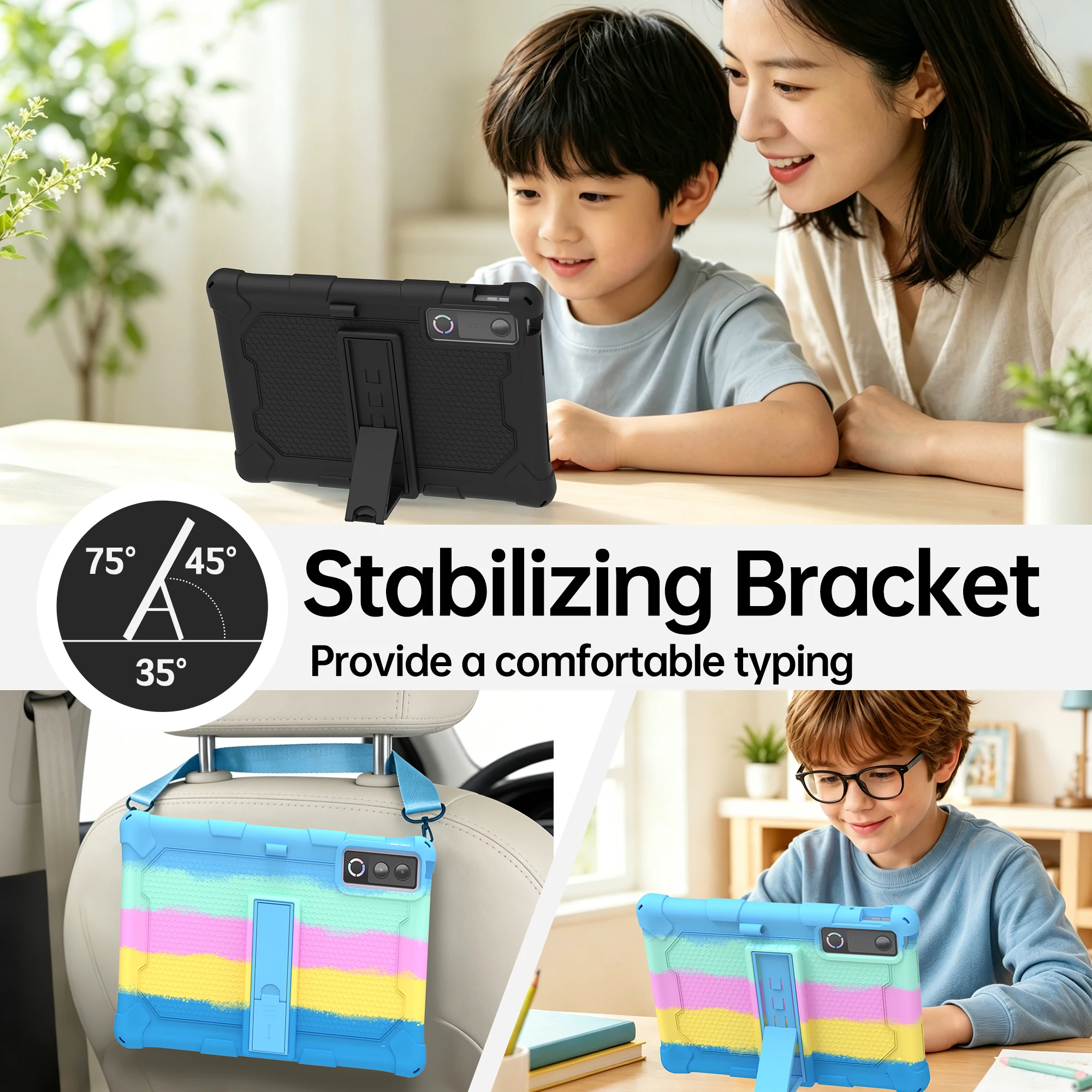 Soft Silicone Kids Safe Case For Lenovo Legion Y900 13 2026 13.0 inch Model TB522FU Adjustable Stand Cover With Shoulder Strap 3