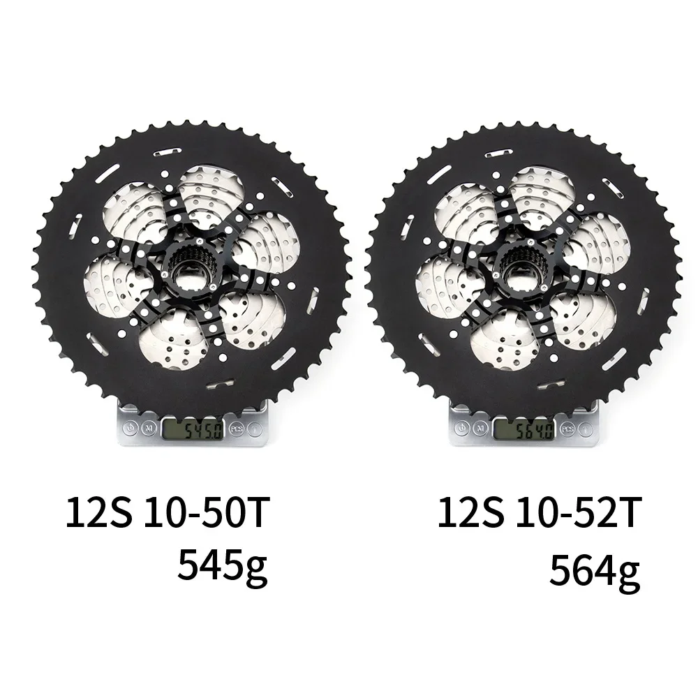 GOLDIX Bicycle Cassette MS Structure 12 Speed 10T-50T/10T-52T MS Bicycle Freewheel Suitable for Shimano Micro Spli*e M7100 M8100