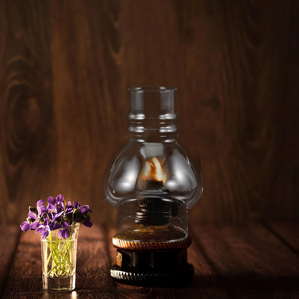 

2 шт. круглый стеклянный абажур для масляных ламп, прозрачный дымоход, ностальгический декоративный светильник, детали масляной лампы