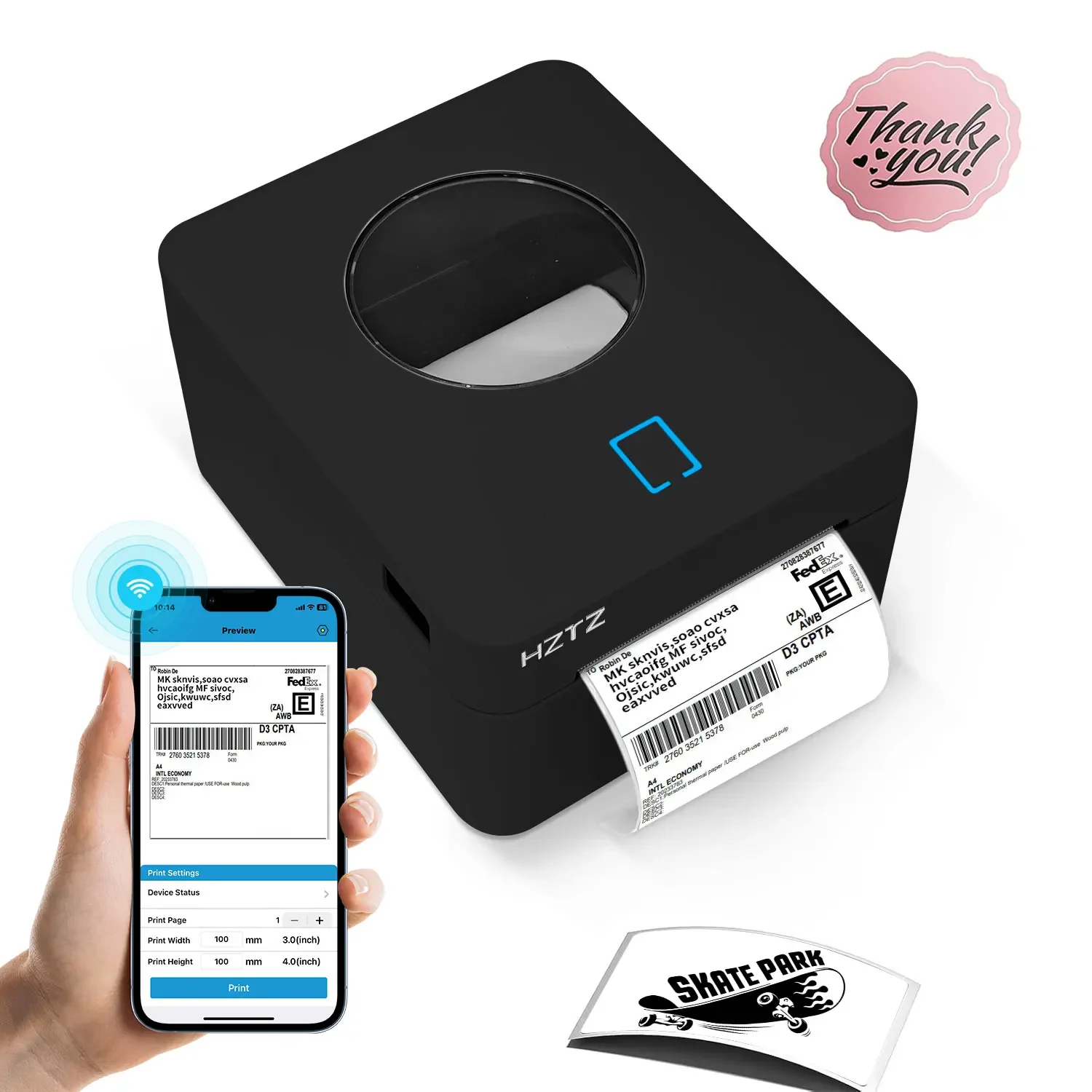 

9250Bluetooth Thermal Label Printer,4X6 Shipping Label Printer for Shipping Packages,Support Windows/Mac/iOS/Android