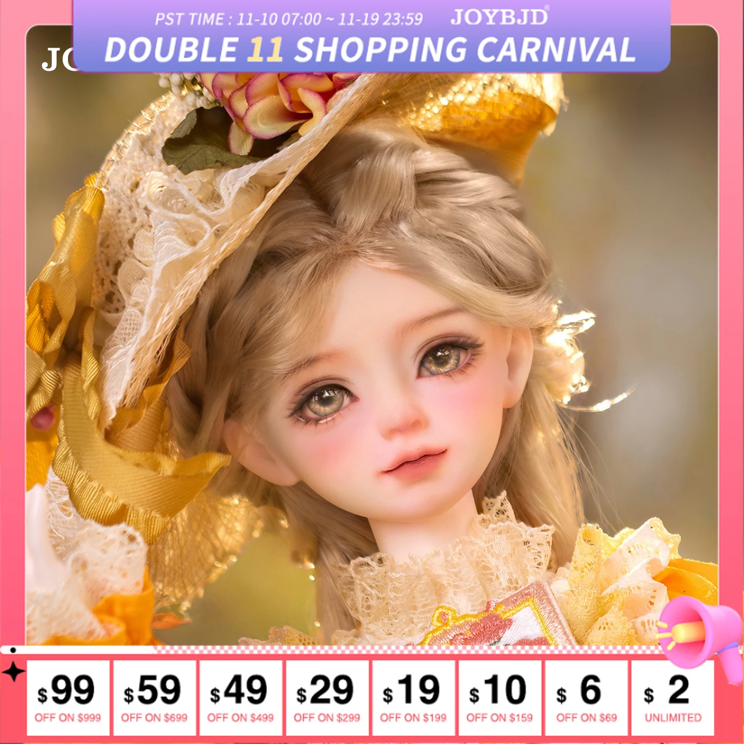 

JOYBJD Esme 1/4 BJD Doll Autum Elf Loita Style Sino-Western Dress Complete Full Set Gift Outfit