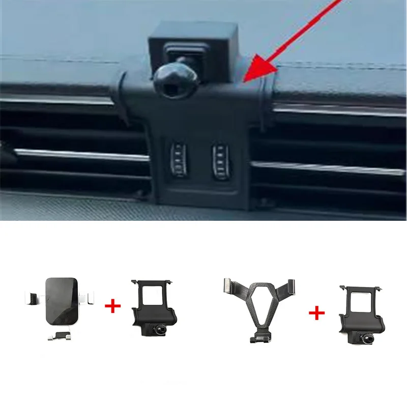 1Lot ABS Plastic For 2019-2023 Audi A6 C8 Special Car Phone Holder Fixed Bracket Stand Mobile Gravity Linkage 