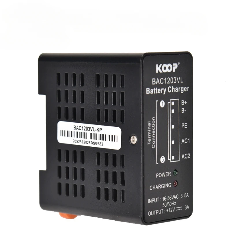 SmartGen BAC1203VL 12V 3A Automatic Float Battery Charger Lead‑Acid Battery Charging Module For Diesel Generator Set Control Pan