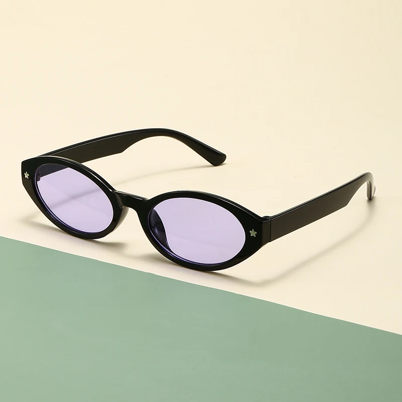 Gafas de sol ovaladas coloridas a la moda para mujer y hombre, gafas de sol Vintage de marca de lujo para fiesta al aire libre, gafas de viaje para hombre UV400