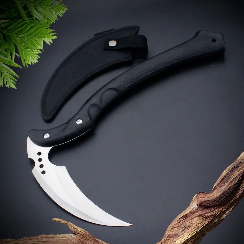 Outdoor Multifunctional EDC Sickle Convenient Camping Tactical Axe Logging and Firefighting Axe Emergency Tool High Quality