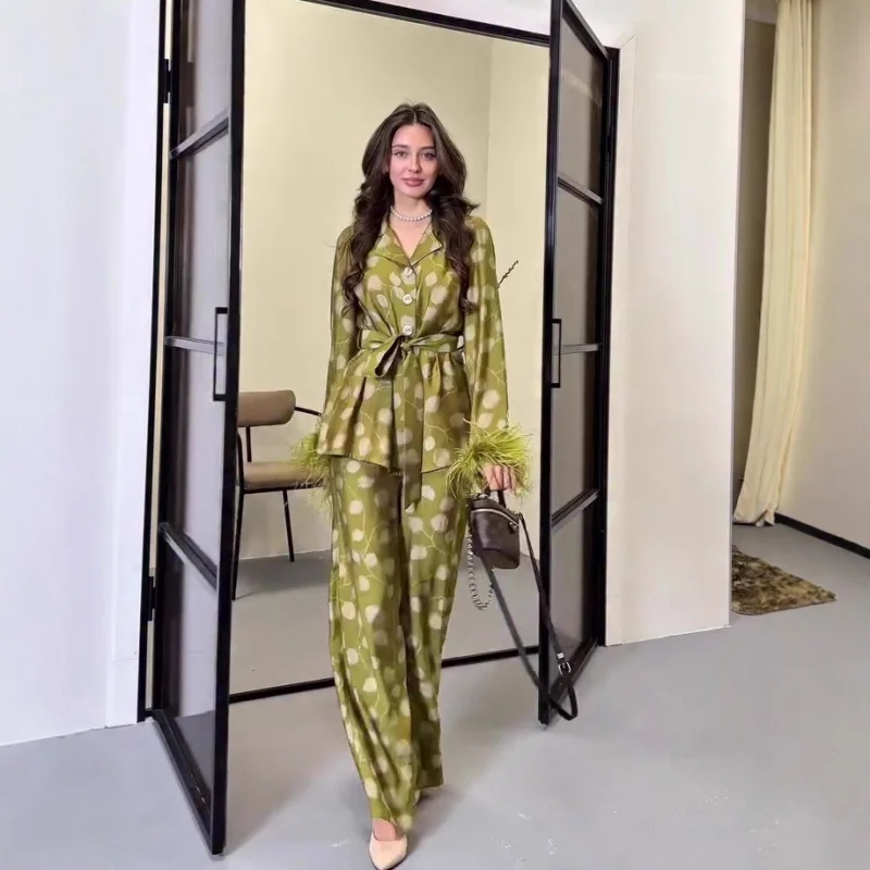 

2025New autumn style elegant long-sleeve long dress comfortable set dress