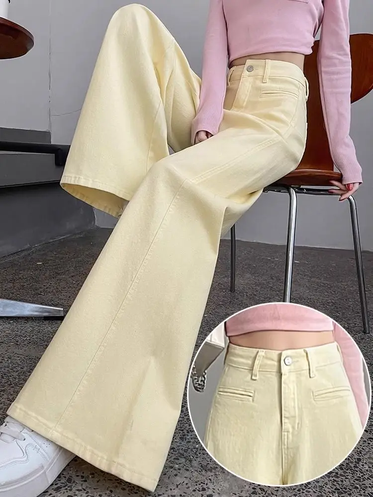 Jeans para mulher tie dye branqueado design irregular gradiente multi cor feminino denim moda arte única legal artístico boêmio