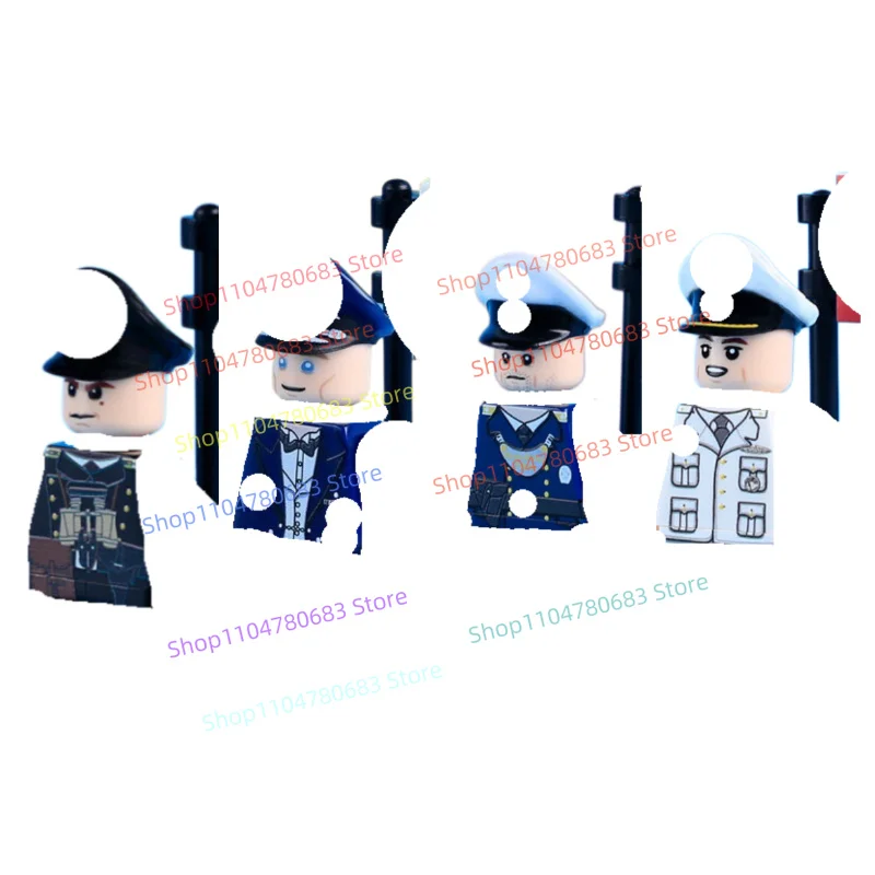 New MOC Minifigure Military Flags, Navy Combat & Army Commander Toy Model Ornaments, Holiday Gifts